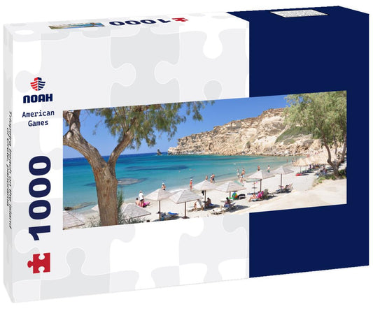 Noah Jigsaw Puzzle Triopetra beach on the island of Crete, panorama Panorama 1000 Pieces