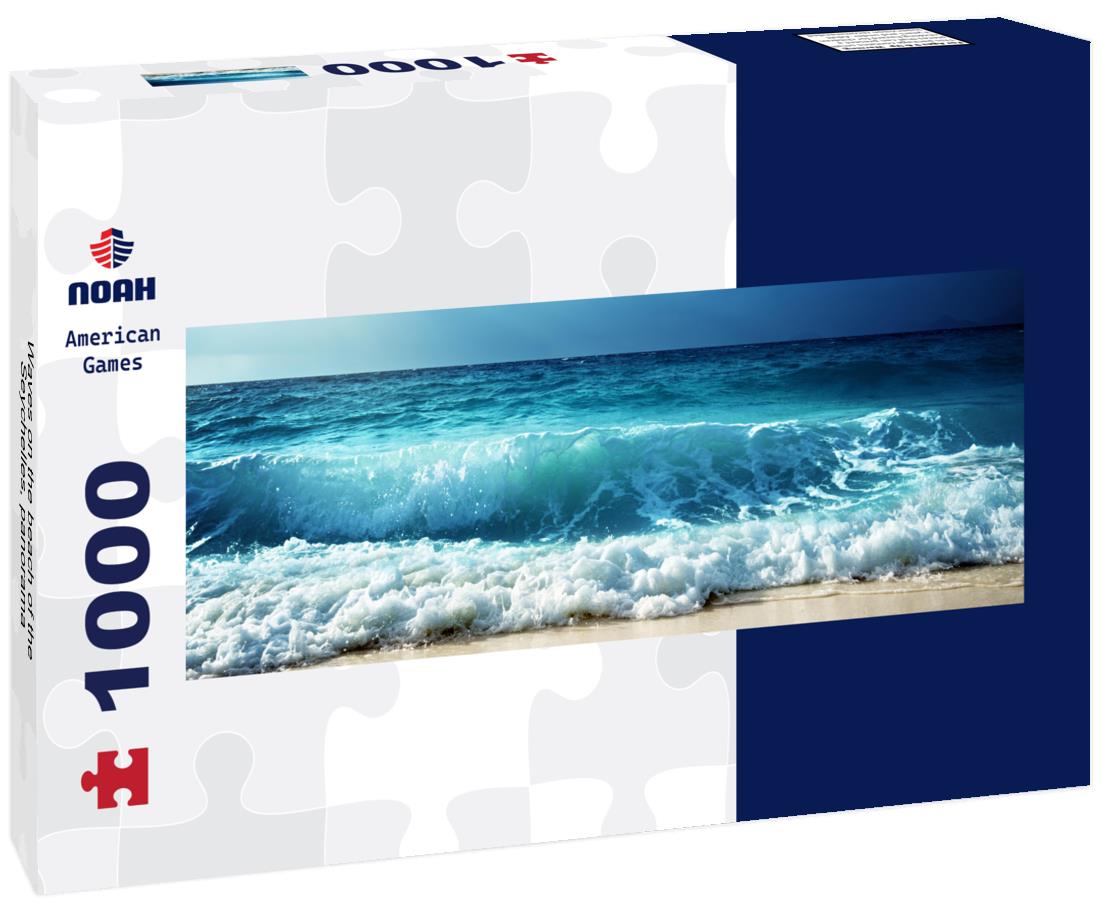 Noah Jigsaw Puzzle Waves on the beach of the Seychelles, panorama Panorama 1000 Pieces