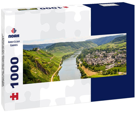 Noah Jigsaw Puzzle View of the Moselle river and the Marienburg castle near the village of Puenderich, Germany, panorama Panorama 1000 Pieces