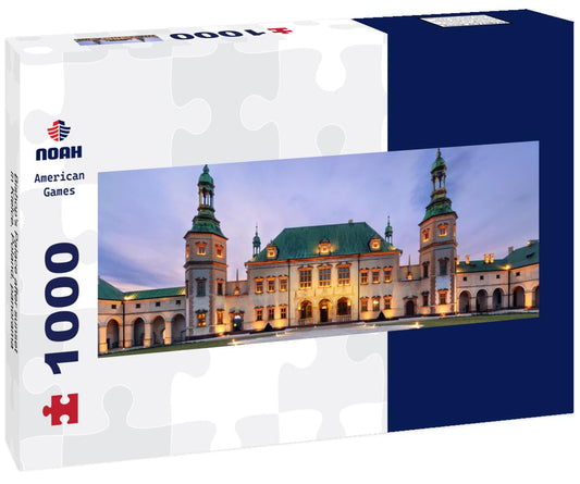 Noah Jigsaw Puzzle Bishop's Palace after sunset in Kielce, Poland, panorama Panorama 1000 Pieces