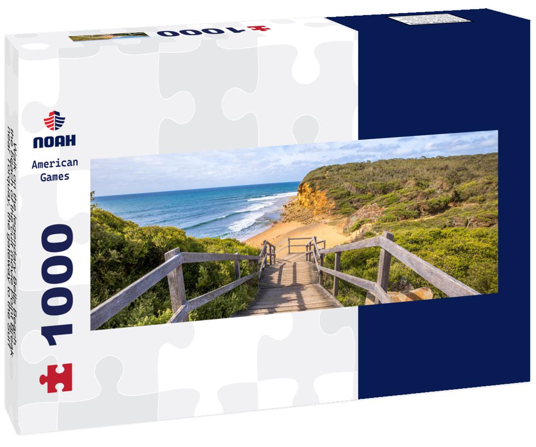 Noah Jigsaw Puzzle Walk on the legendary Bells Beach - the beach of the cult movie Point Break, near Torquay, the gateway to the Surf Coast of Victoria, Australia, panorama Panorama 1000 Pieces