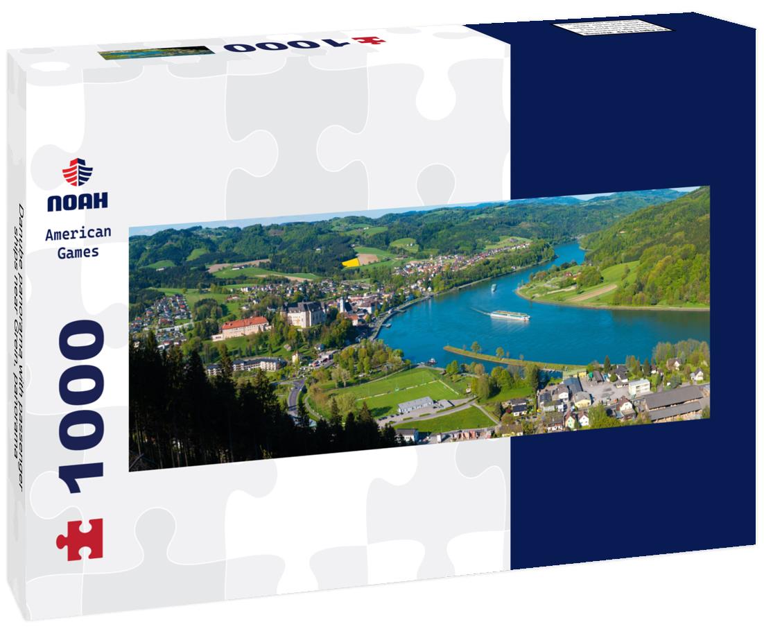 Noah Jigsaw Puzzle Danube panorama with passenger ships near Grein, panorama Panorama 1000 Pieces