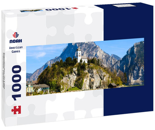 Noah Jigsaw Puzzle Traunkirchen on Lake Traunsee, panorama Panorama 1000 Pieces