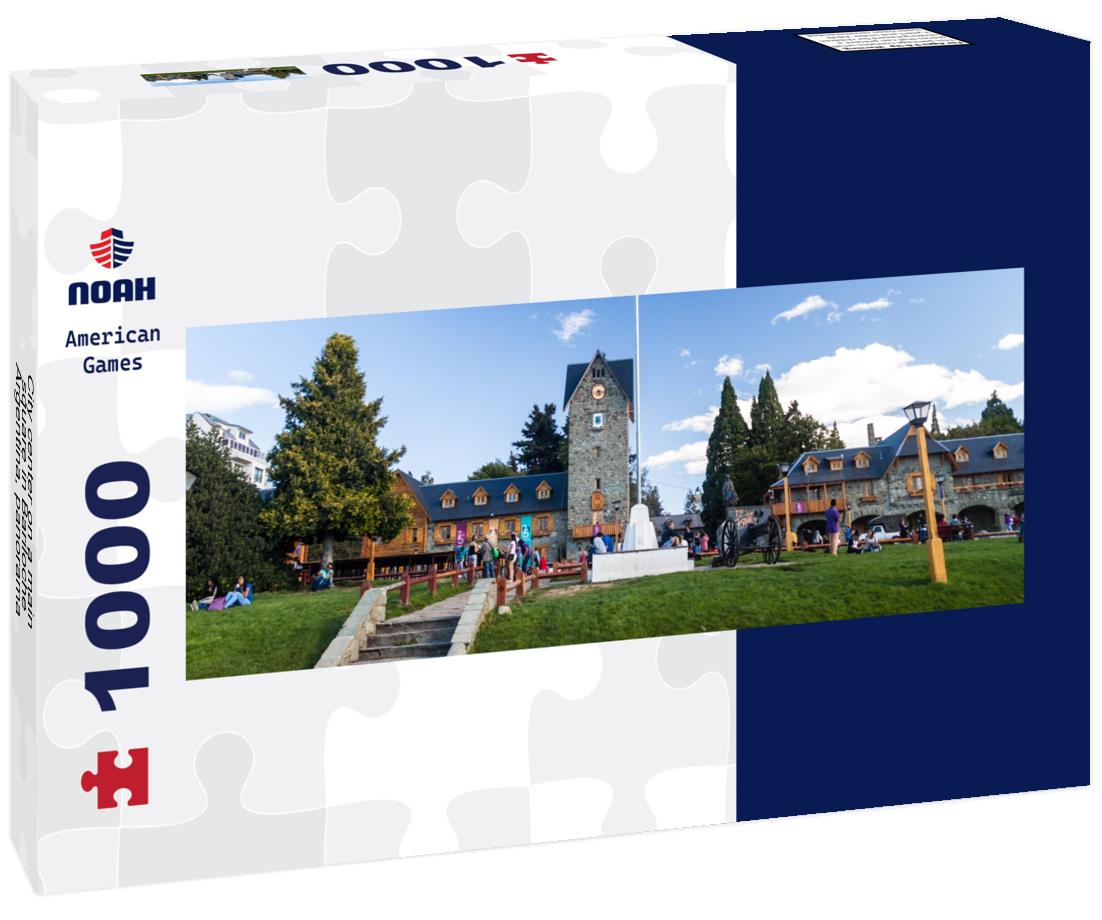 Noah Jigsaw Puzzle City center on a main square in Bariloche, Argentina, panorama Panorama 1000 Pieces