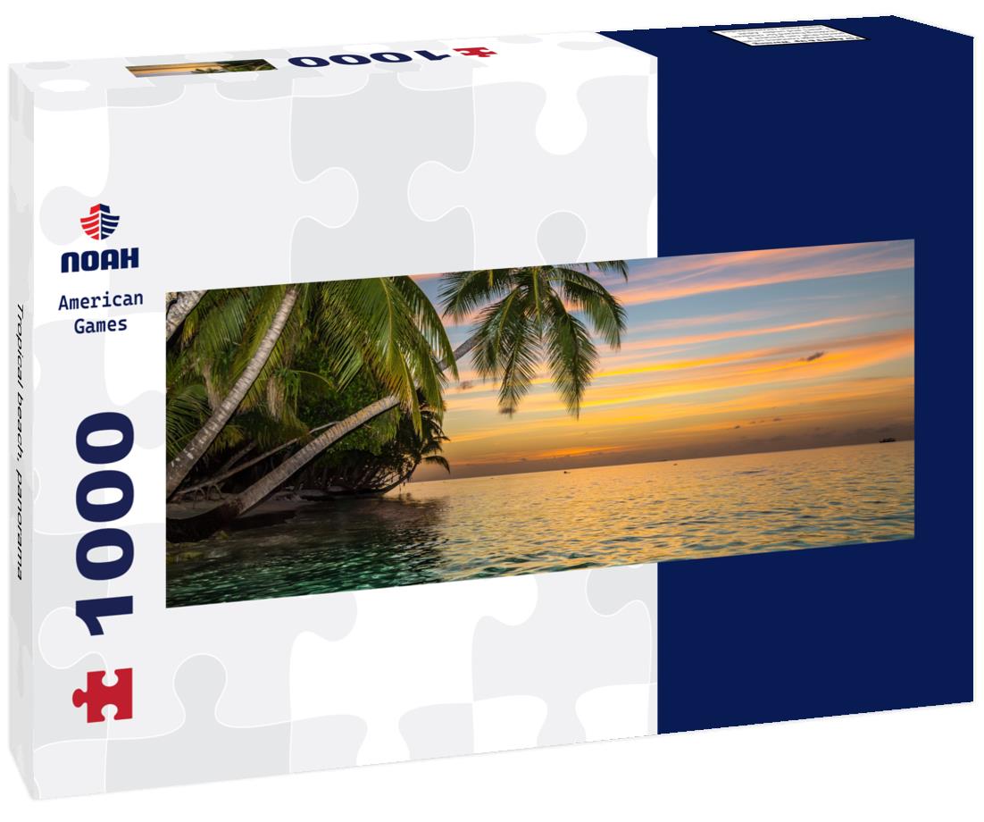 Noah Jigsaw Puzzle Tropical beach, panorama Panorama 1000 Pieces