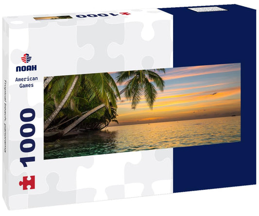 Noah Jigsaw Puzzle Tropical beach, panorama Panorama 1000 Pieces