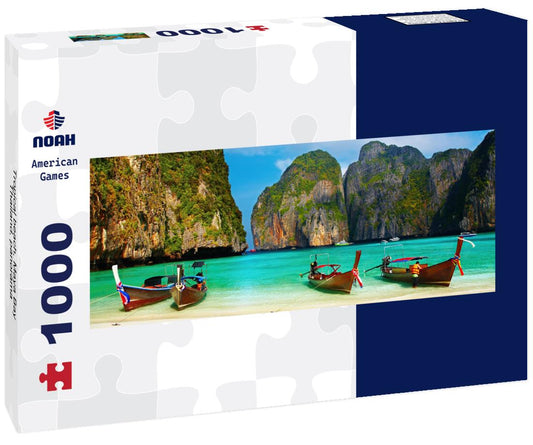 Noah Jigsaw Puzzle Tropical beach, Maya Bay, Thailand, panorama Panorama 1000 Pieces