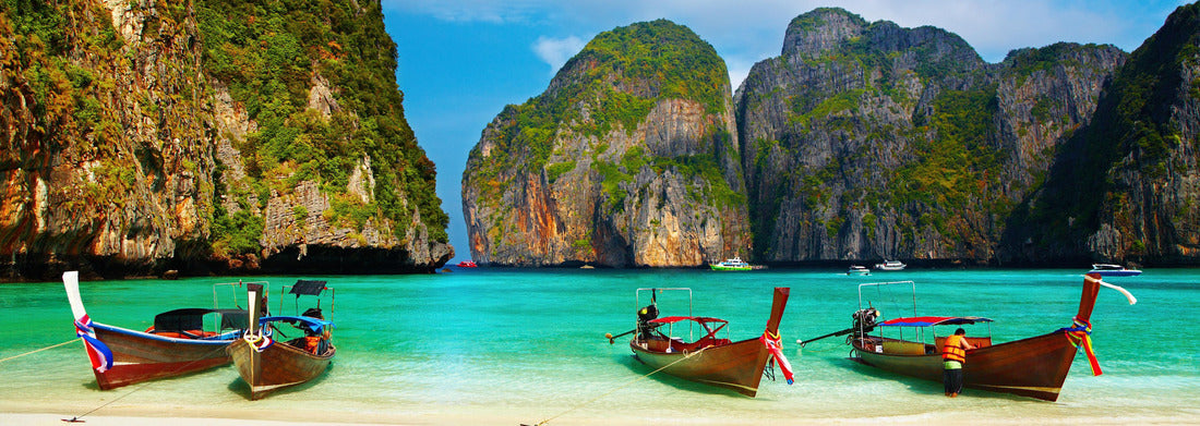 Noah Jigsaw Puzzle Tropical beach, Maya Bay, Thailand, panorama Panorama 1000 Pieces
