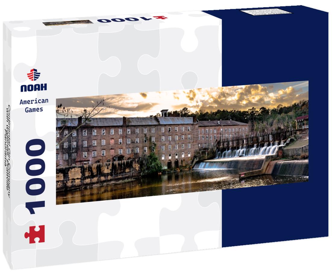 Noah Jigsaw Puzzle Continental Gin Company with waterfall, Prattville, Panorama Panorama 1000 Pieces