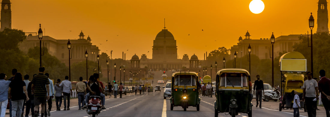 Noah Jigsaw Puzzle Sunset near the presidential residence, Rashtrapati Bhavan, New Delhi, India, panorama Panorama 1000 Pieces
