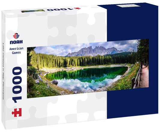 Noah Jigsaw Puzzle Lake Carezza in Italy, Panorama Panorama 1000 Pieces