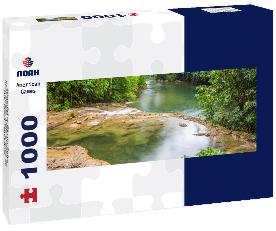 Noah Jigsaw Puzzle Waterfall at Rio do Peixe near Bonito, Mato Grosso do Sul, Brazil, panorama Panorama 1000 Pieces
