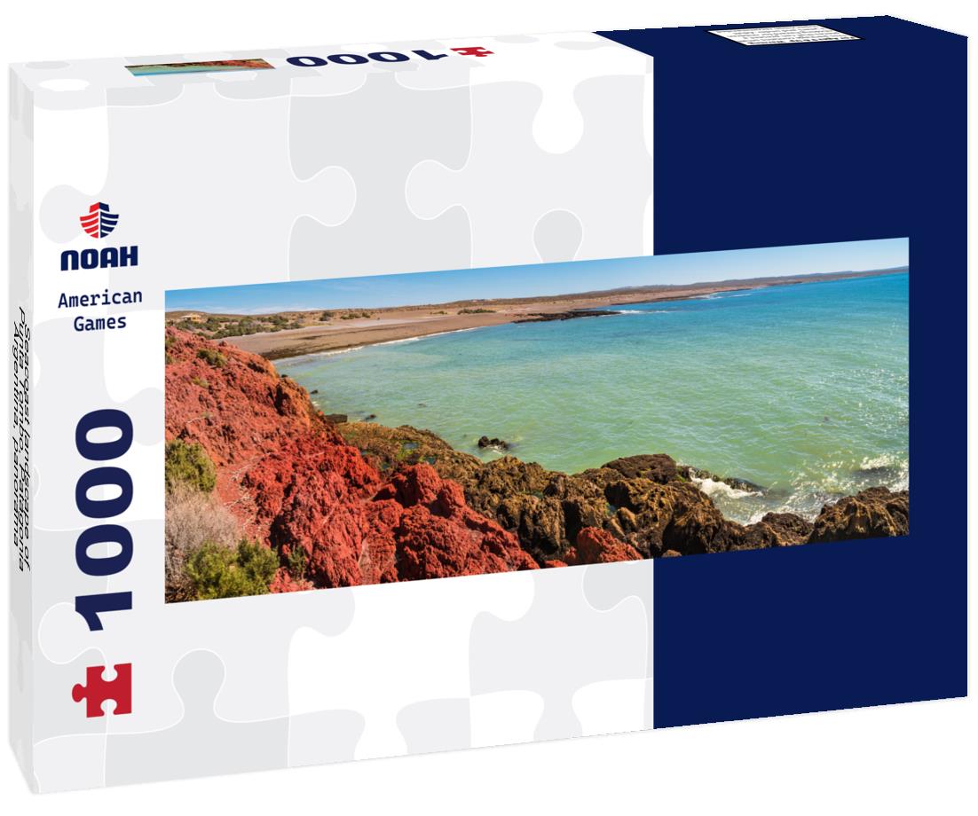 Noah Jigsaw Puzzle Seacoast landscape of Punta Tombo, Patagonia, Argentina, panorama Panorama 1000 Pieces