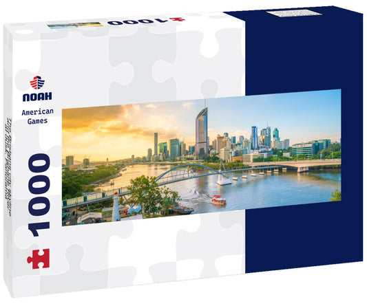 Noah Jigsaw Puzzle The Brisbane city skyline and the Brisbane River at dusk, Panorama Panorama 1000 Pieces