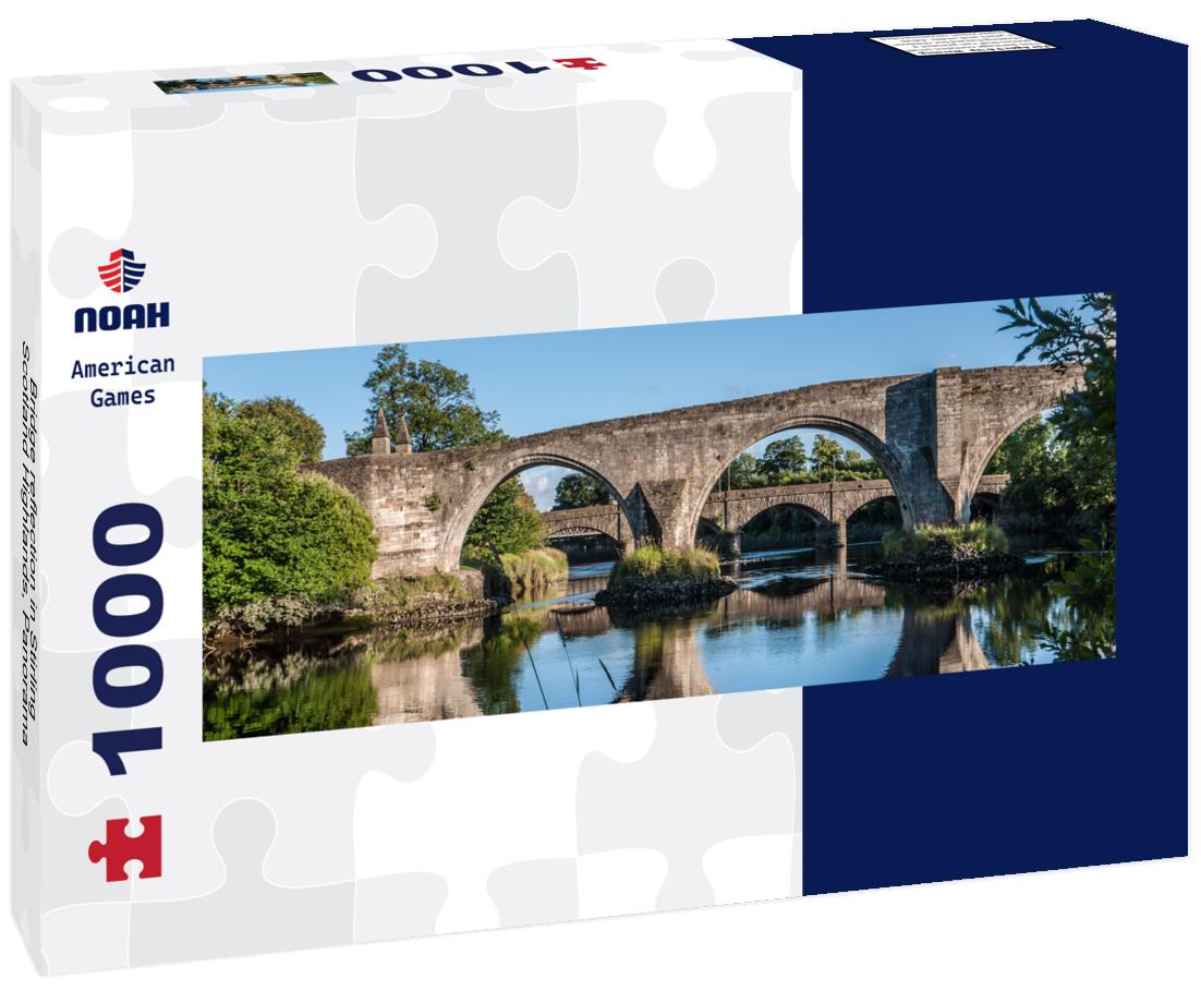 Noah Jigsaw Puzzle Bridge reflection in Stirling, Scotland Highlands, Panorama Panorama 1000 Pieces