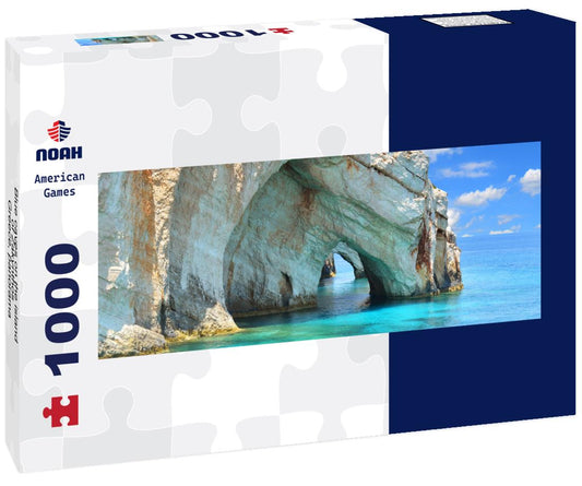 Noah Jigsaw Puzzle Blue caves on the island of Zakynthos - Greece, panorama Panorama 1000 Pieces