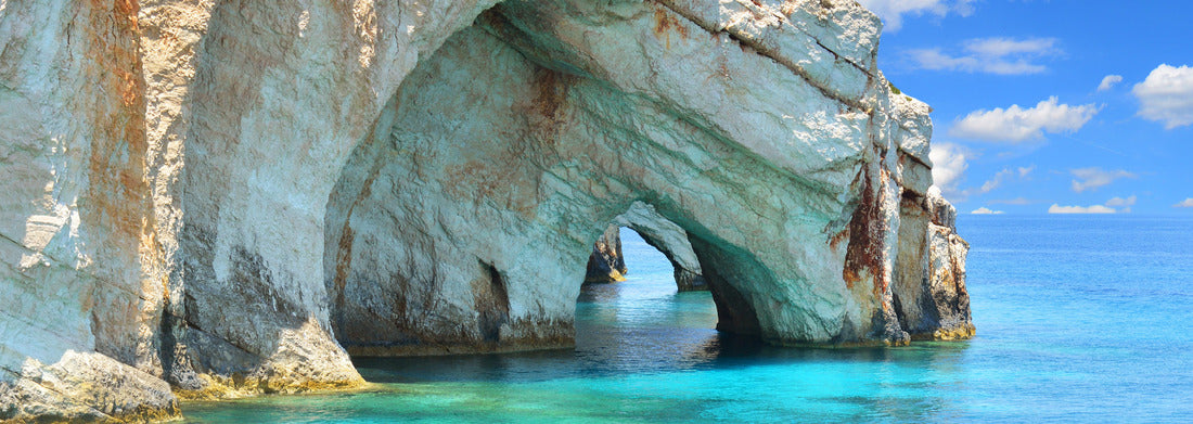 Noah Jigsaw Puzzle Blue caves on the island of Zakynthos - Greece, panorama Panorama 1000 Pieces