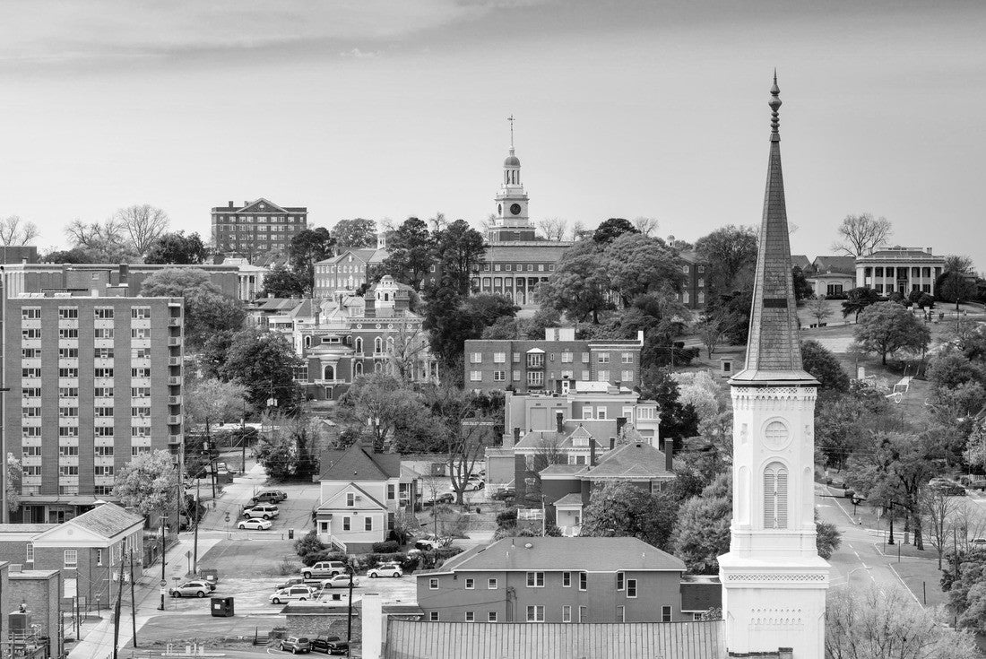 Macon, Georgia, USA downtown skyline 2000pc PuzzleBlack and White