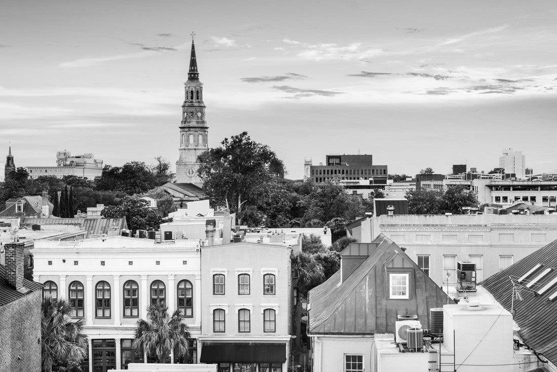 Charleston South Carolina Skyline 2000pc PuzzleBlack and White