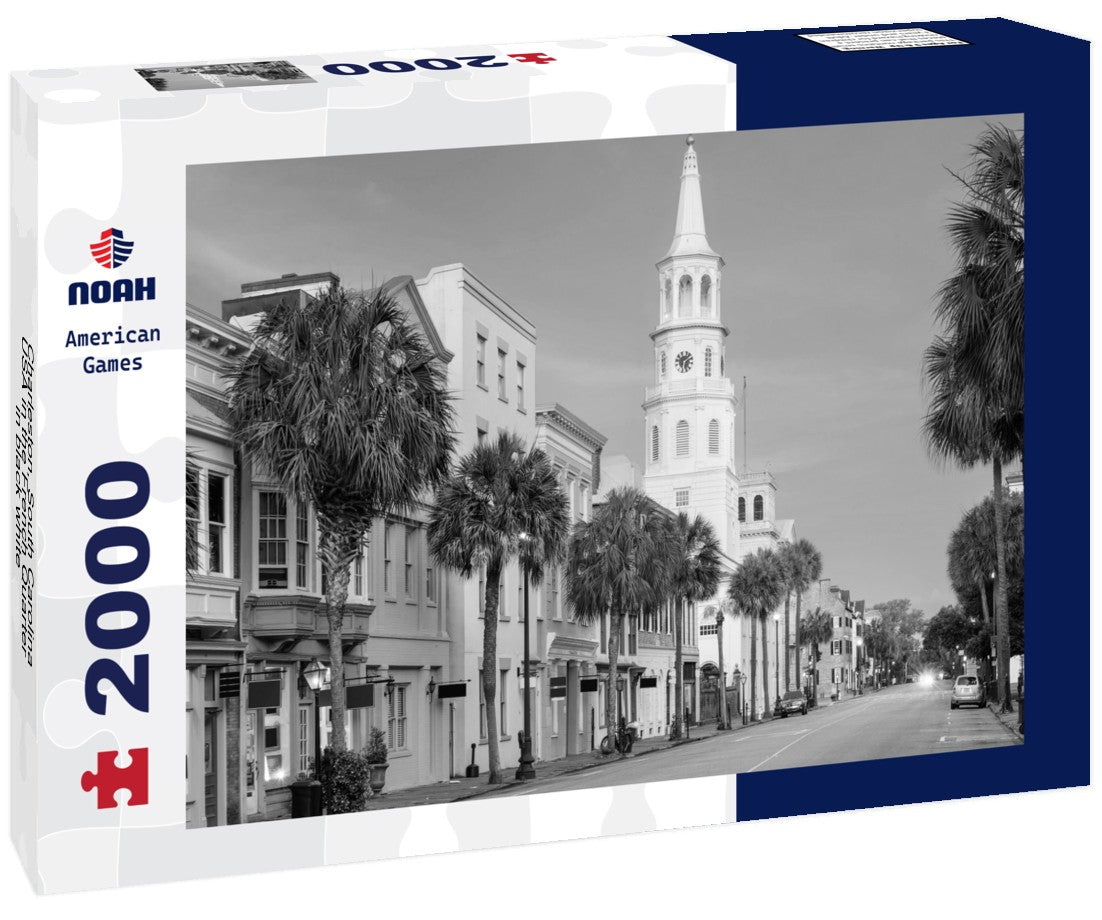 Charleston, South Carolina, USA in the French Quarter 2000pc PuzzleBlack and White