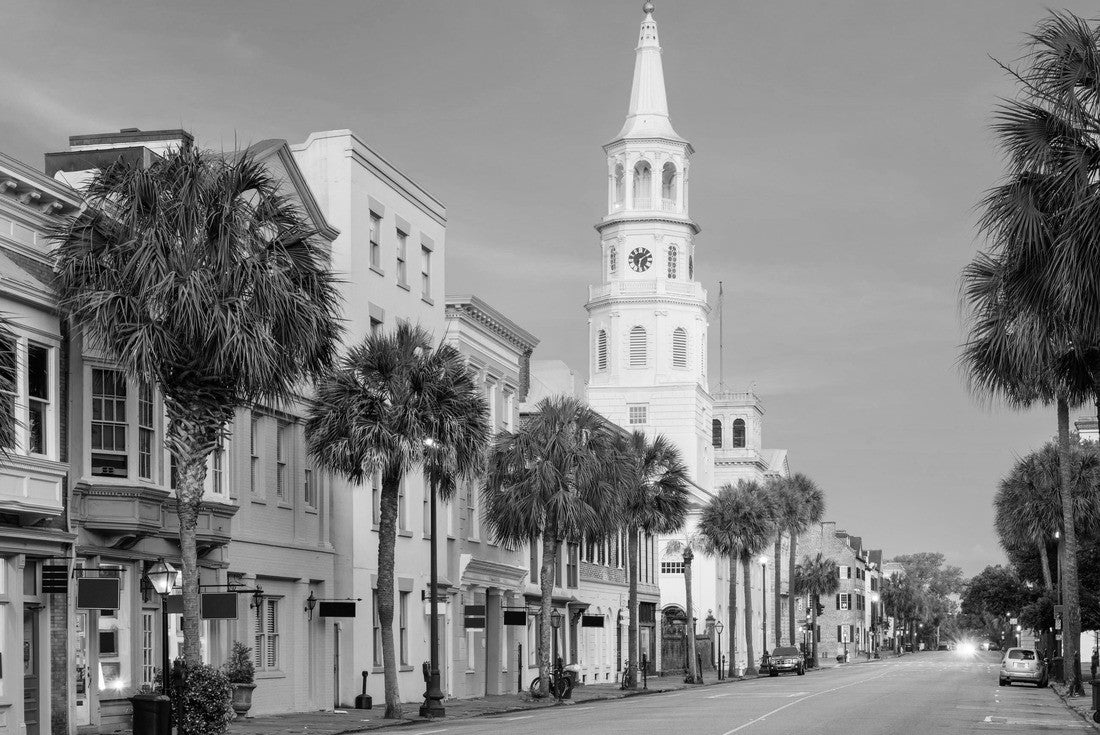Charleston, South Carolina, USA in the French Quarter 2000pc PuzzleBlack and White