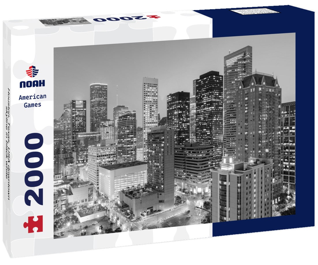 Houston, Texas, USA downtown skyline 2000pc PuzzleBlack and White