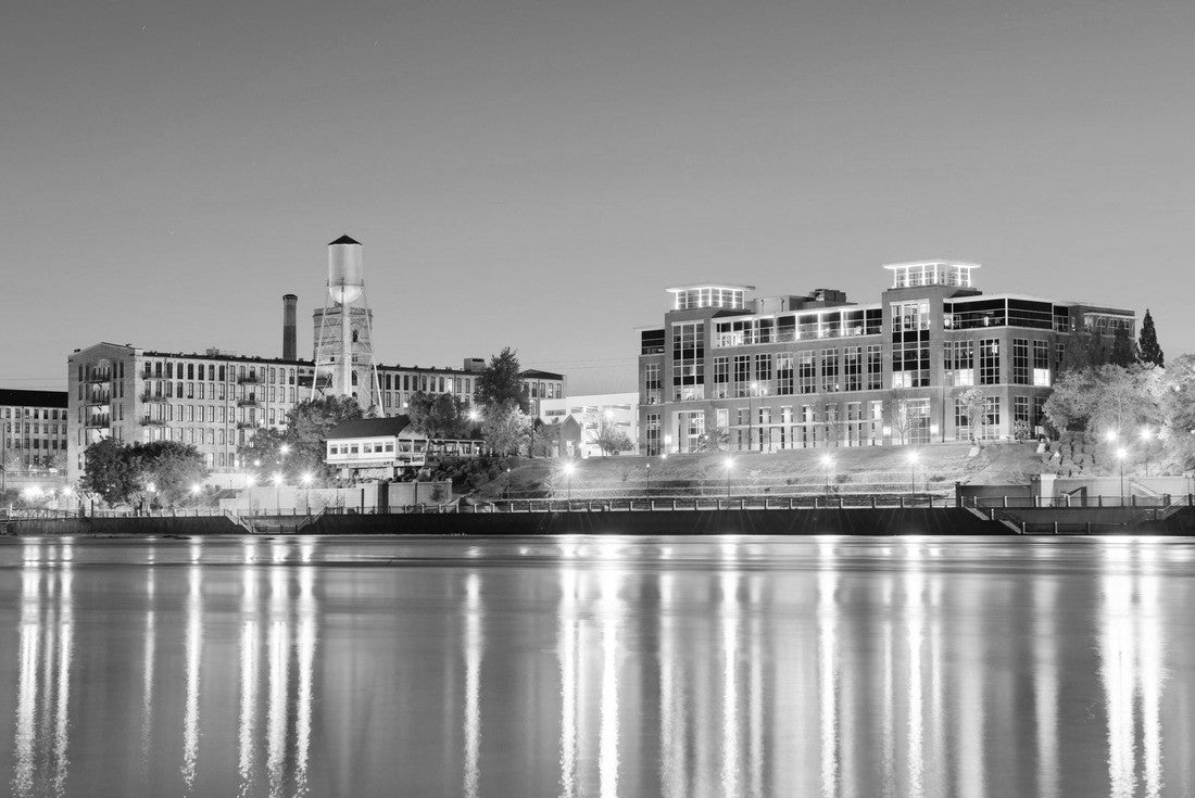 Columbus, Georgia, USA downtown skyline 2000pc PuzzleBlack and White