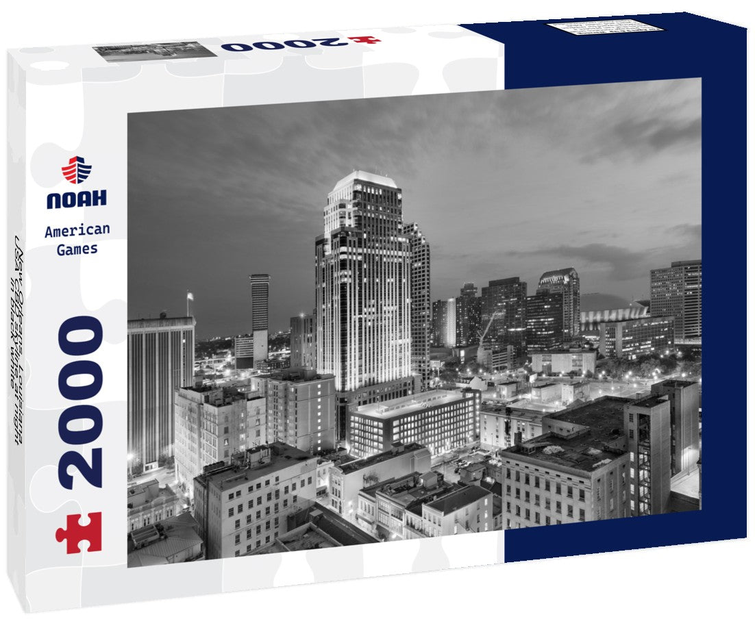 New Orleans, Louisiana, USA CBD skyline at night 2000pc PuzzleBlack and White