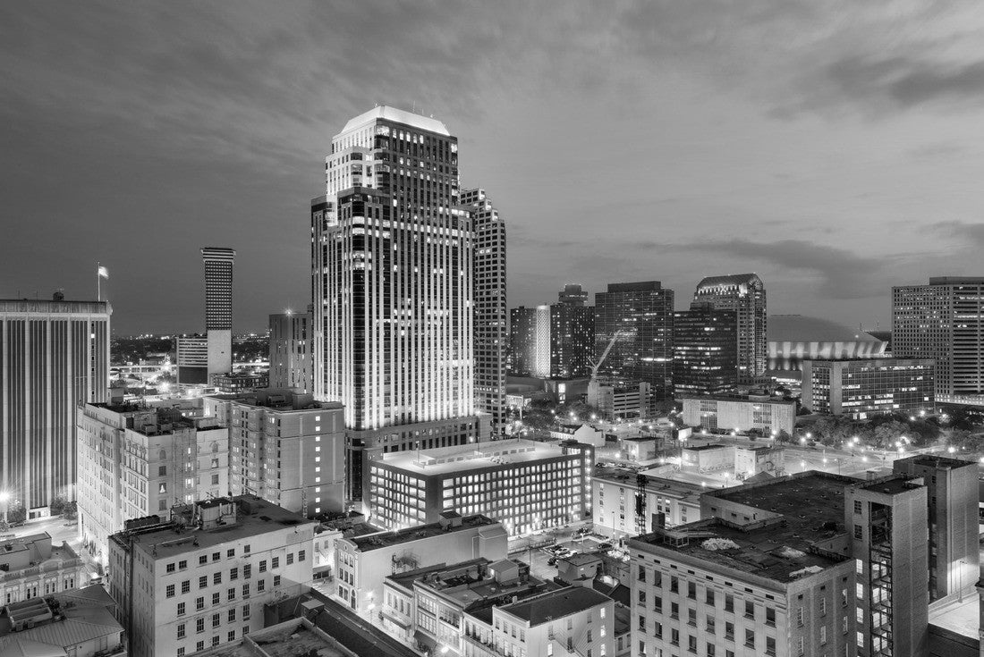 New Orleans, Louisiana, USA CBD skyline at night 2000pc PuzzleBlack and White