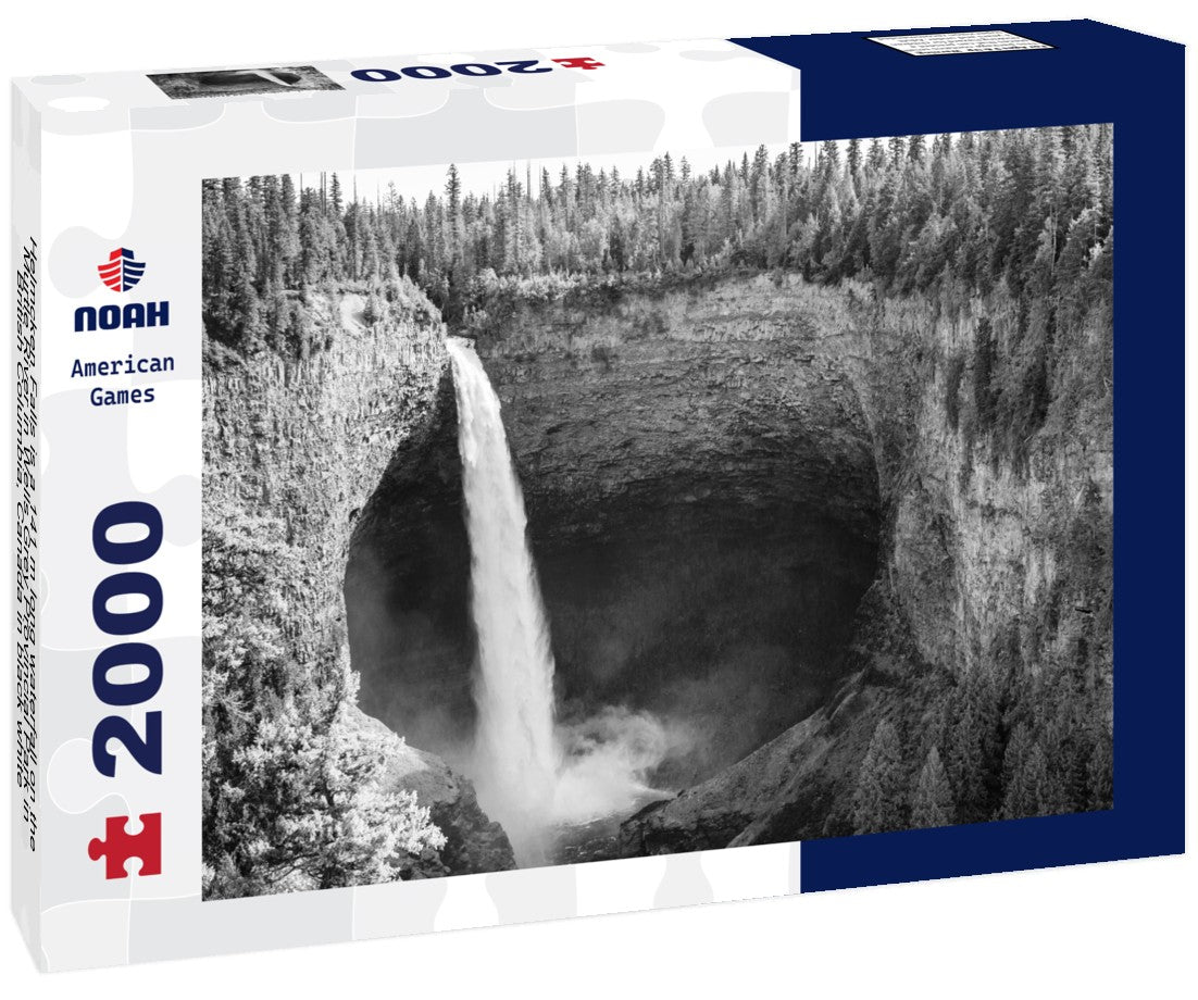 Noah Jigsaw Puzzle Helmcken Falls is a 141 m long waterfall on the Murtle River in Wells Grey Provincial Park in British Columbia, Canada in black white 2000 pieces