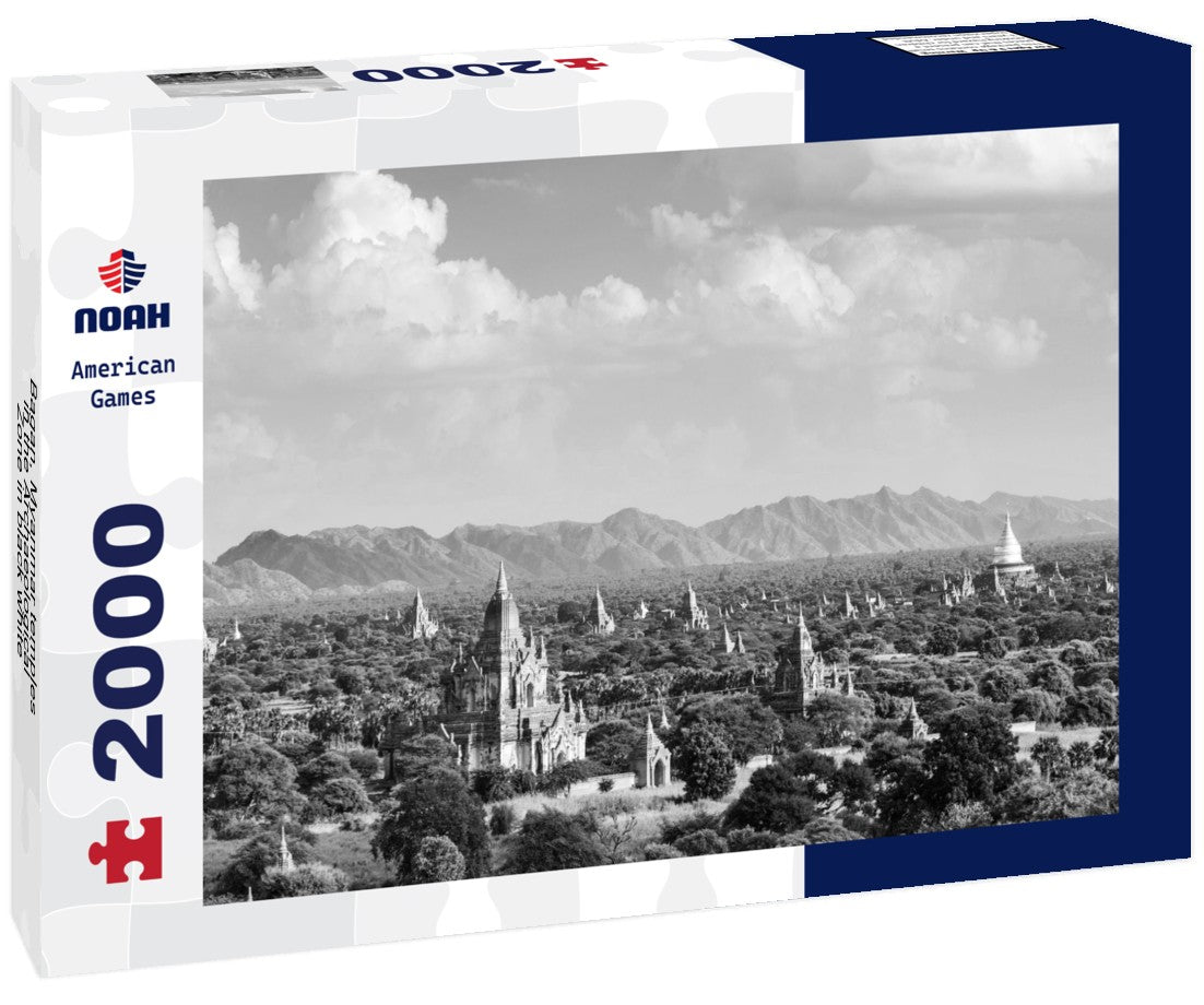 Bagan, Myanmar temples in the Archaeological Zone 2000pc PuzzleBlack and White