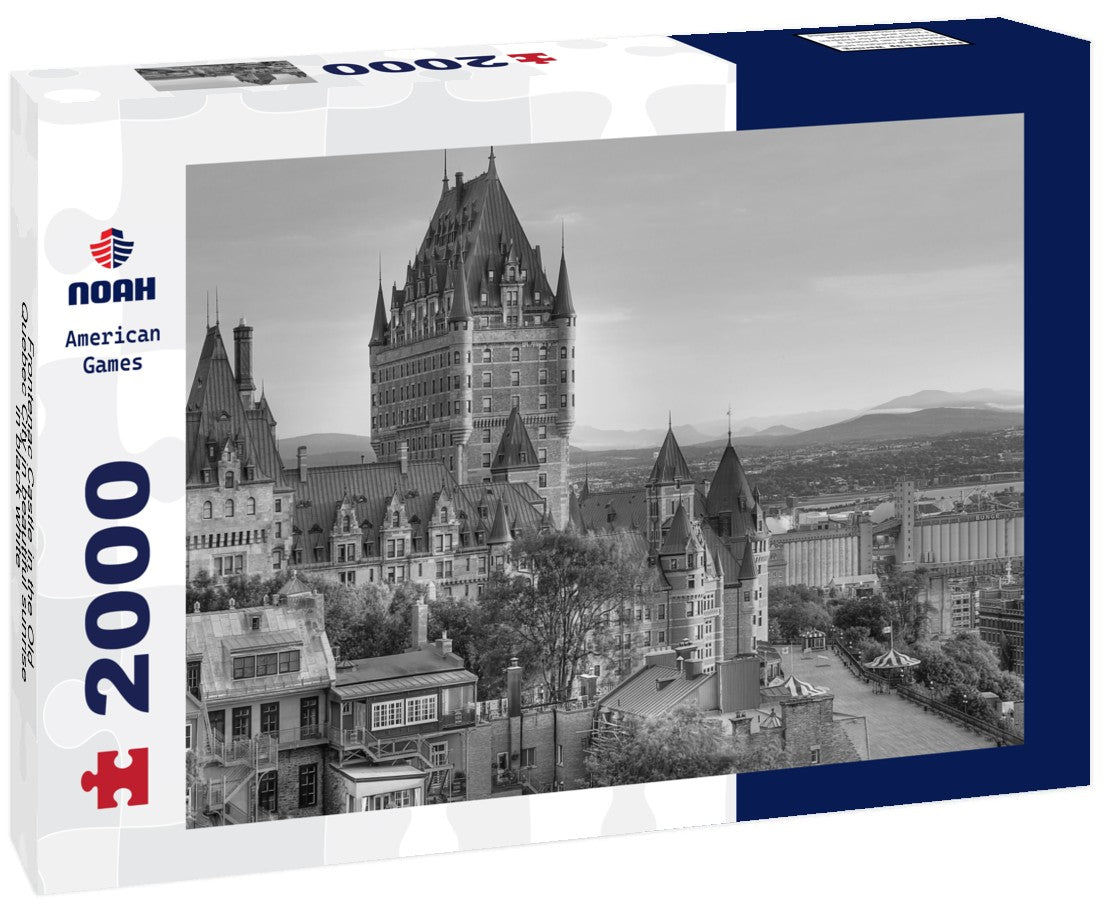 Frontenac Castle in the Old Quebec City in beautiful sunrise 2000pc PuzzleBlack and White