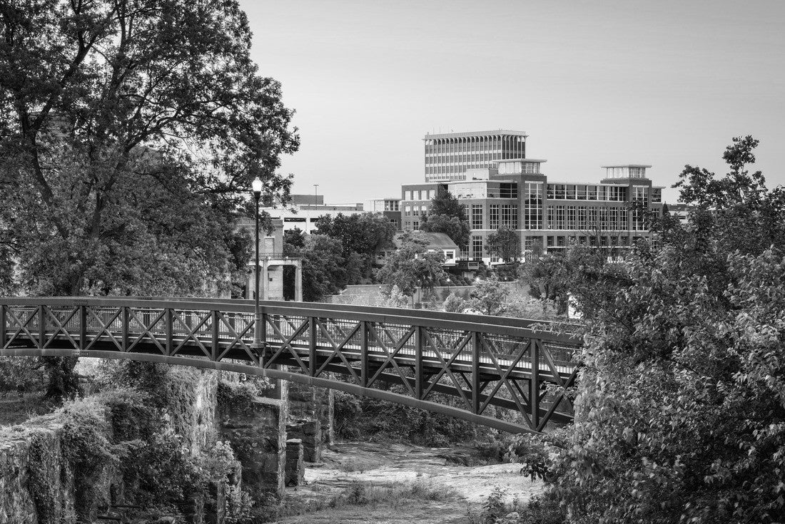 Columbus, Georgia, USA Downtown Skyline and park 2000pc PuzzleBlack and White