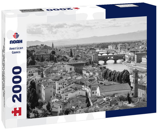 Noah Jigsaw Puzzle Beautiful cityscape of Firenze (Florence), Italy, with the bridges over the Arno river in black white 2000 pieces