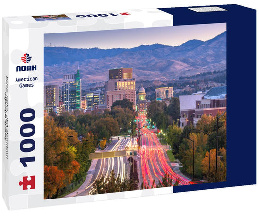 Noah Jigsaw Puzzle Boise, Idaho, USA Downtown cityscape at dusk 1000 Pieces