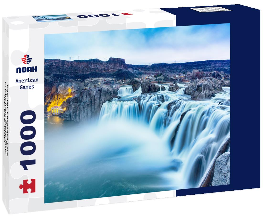 Noah Jigsaw Puzzle Beautiful Shoshone Falls in blue hour. Snake River, Twin Falls, Idaho 1000 Pieces