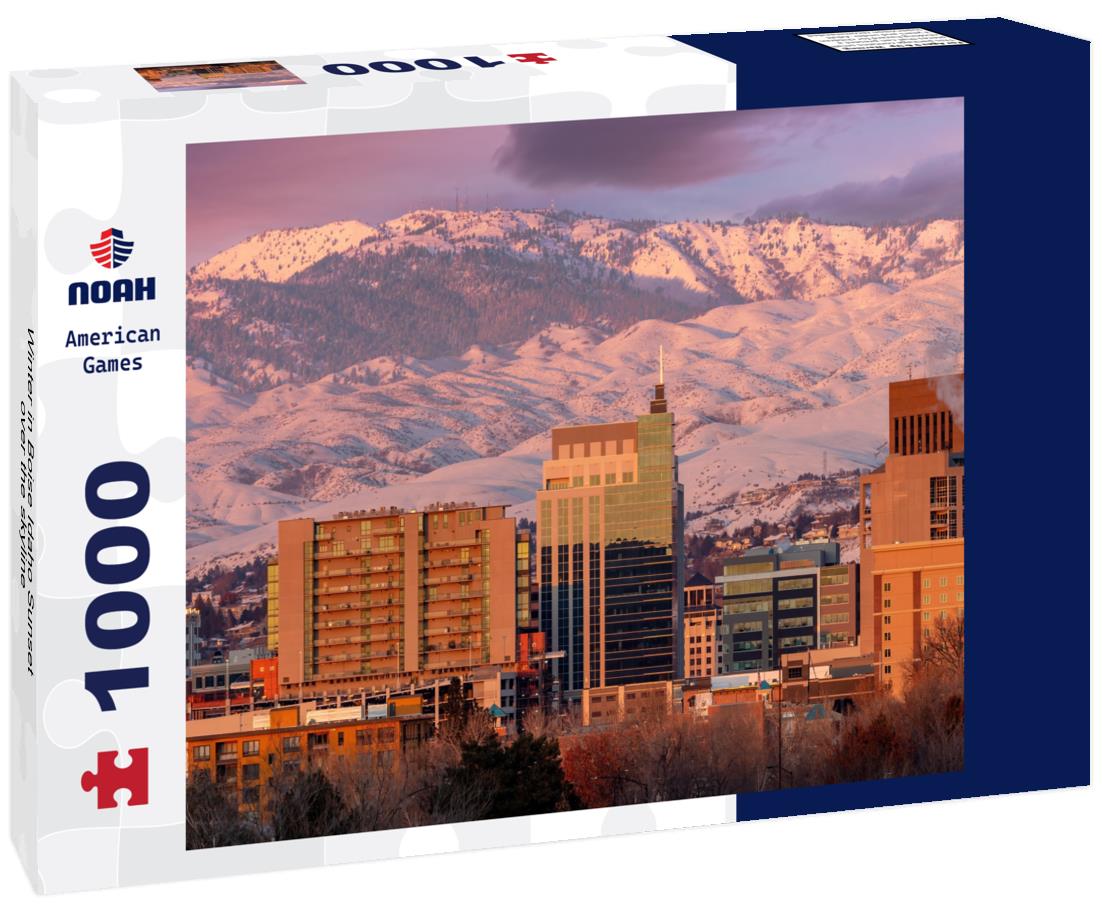 Winter in Boise Idaho Sunset over the skyline 1000pc Puzzle