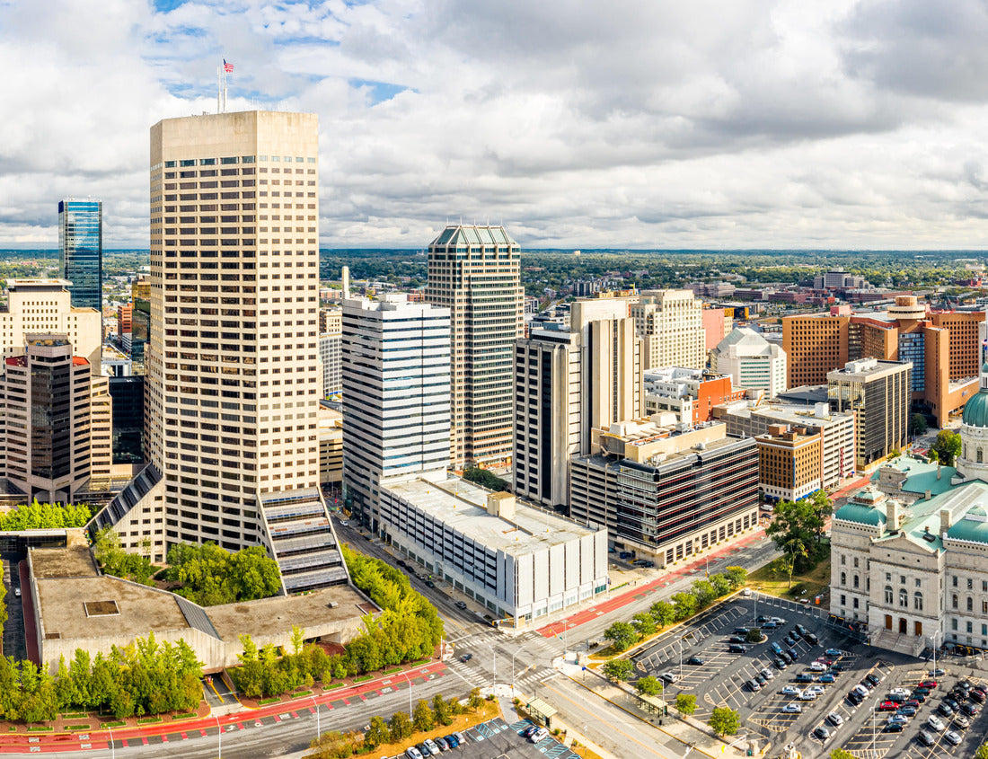 Noah Jigsaw Puzzle Indiana Statehouse and Indianapolis Skyline 1000 Pieces