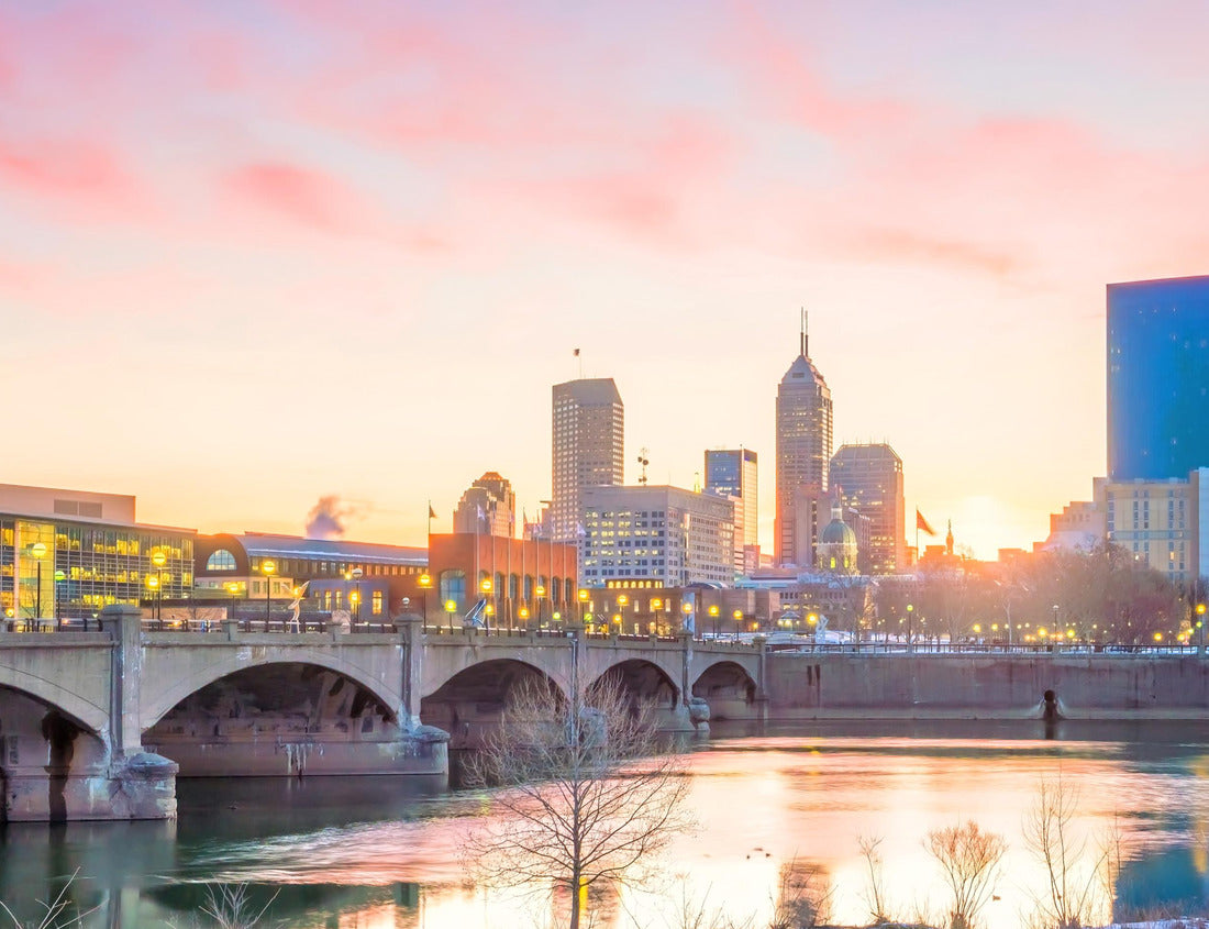 Noah Jigsaw Puzzle Downtown Indianapolis skyline at dusk in the USA 1000 Pieces