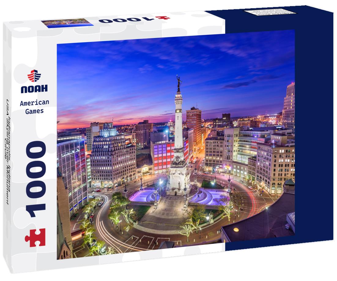 Noah Jigsaw Puzzle Indianapolis, Indiana, USA Skyline over Monument Circle 1000 Pieces