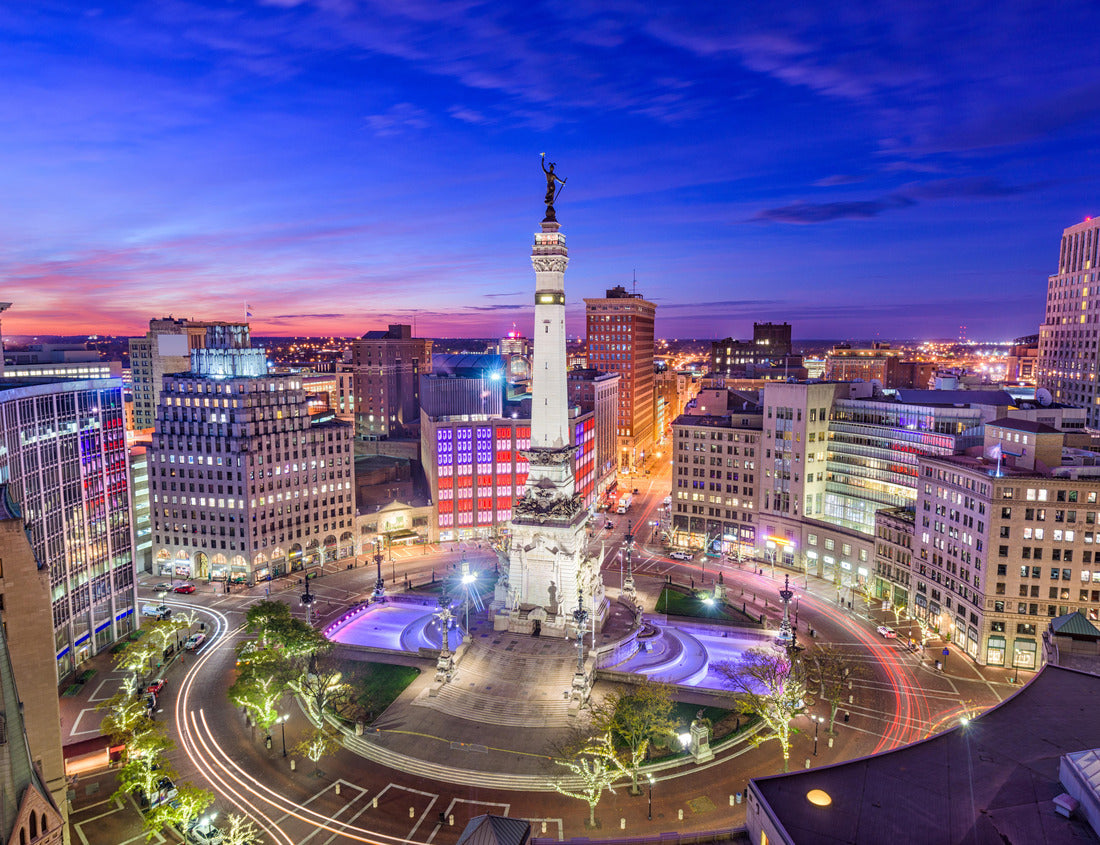 Noah Jigsaw Puzzle Indianapolis, Indiana, USA Skyline over Monument Circle 1000 Pieces