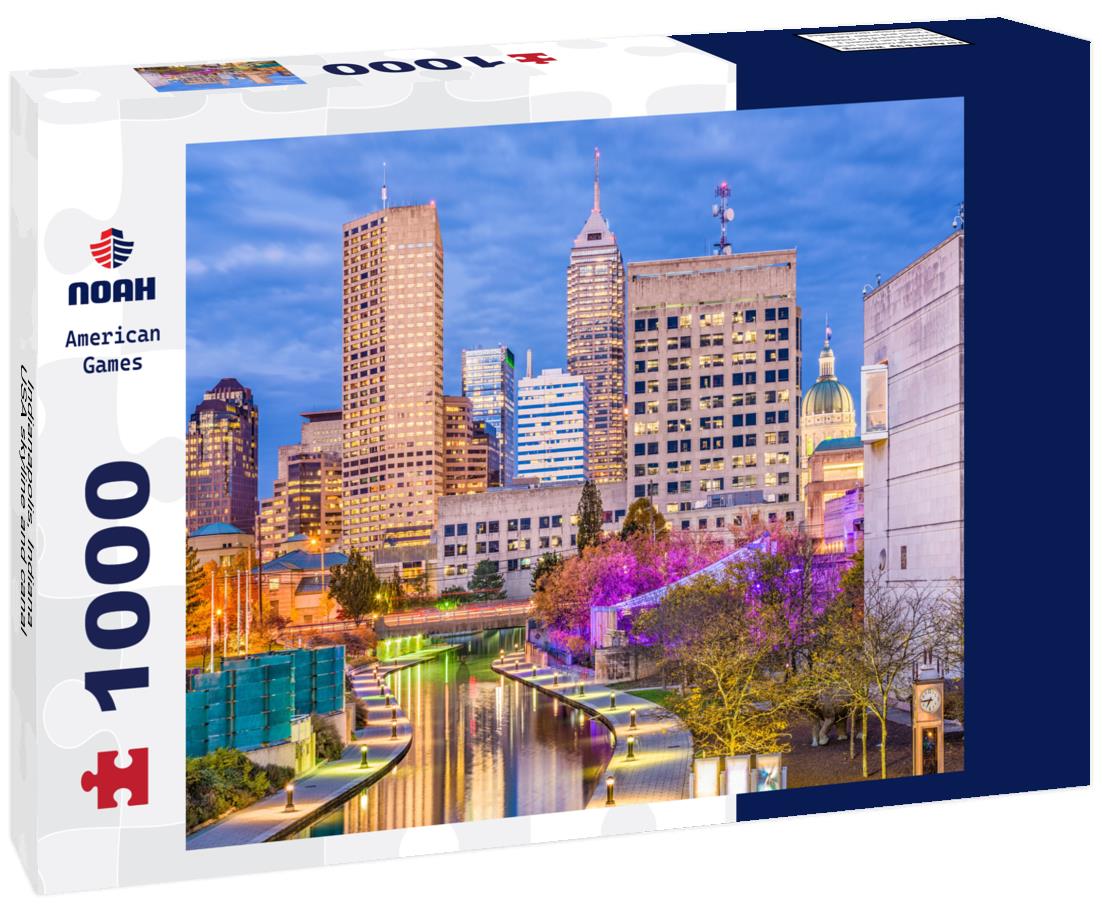 Noah Jigsaw Puzzle Indianapolis, Indiana, USA skyline and canal 1000 Pieces