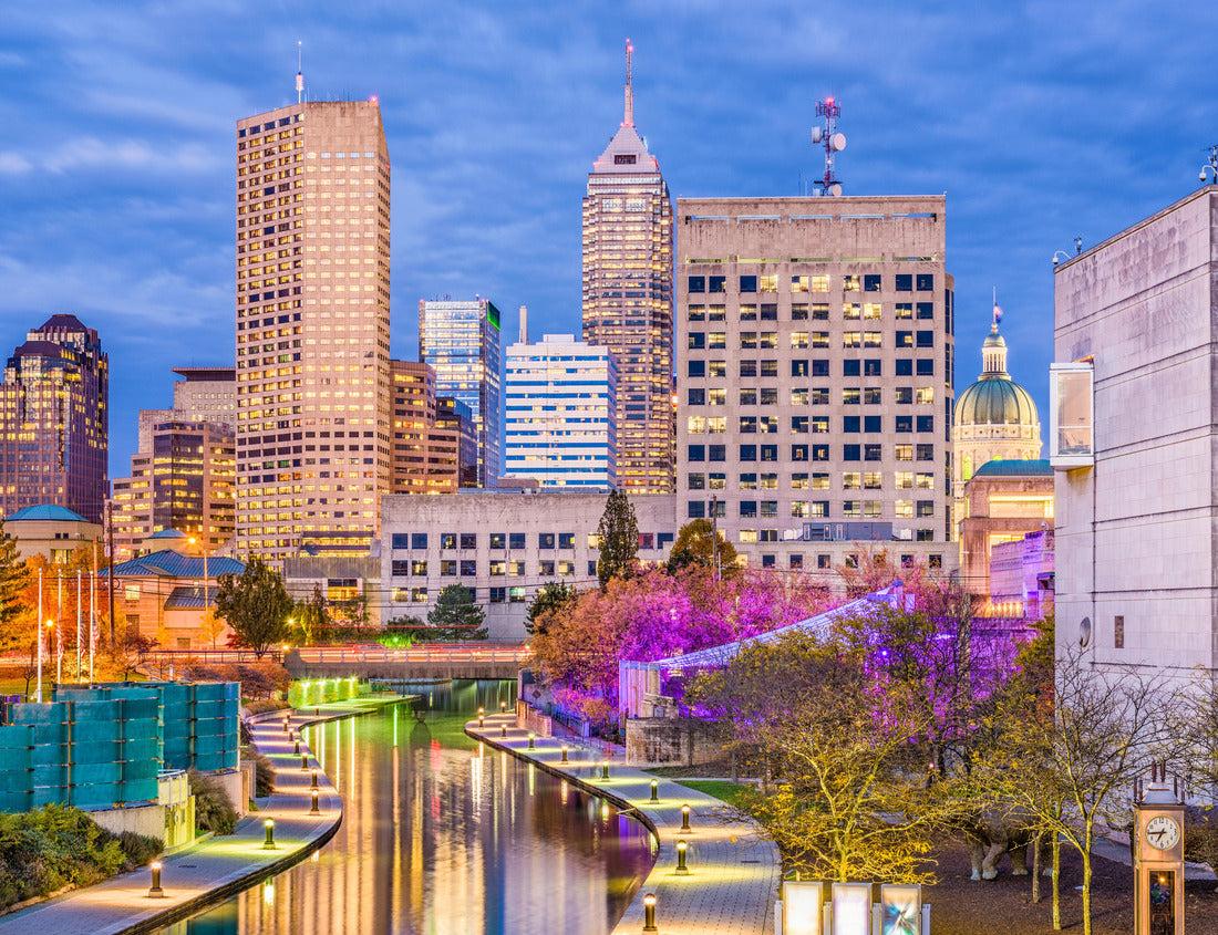 Noah Jigsaw Puzzle Indianapolis, Indiana, USA skyline and canal 1000 Pieces