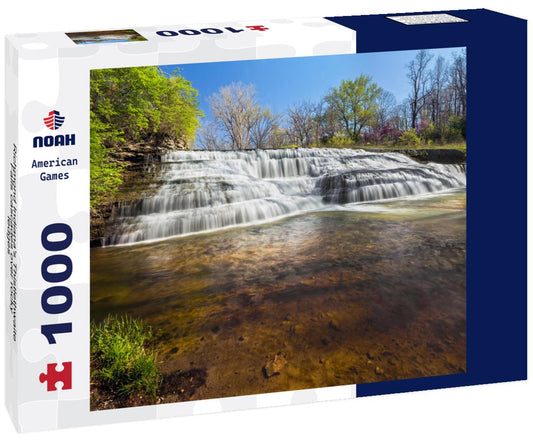 Noah Jigsaw Puzzle Richmond Indiana's Thistlethwaite Falls cascades over rocky ledges 1000 Pieces
