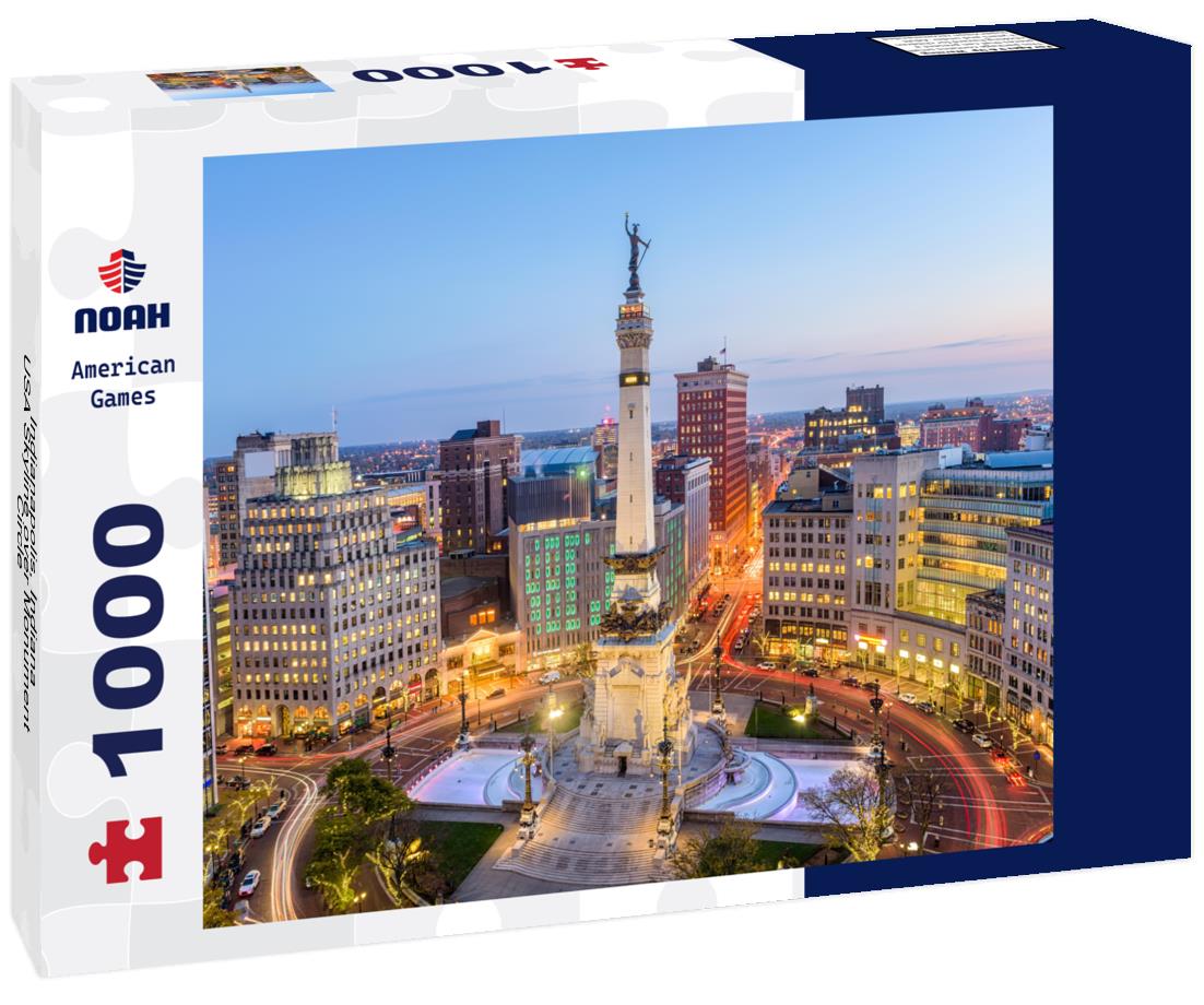 Noah Jigsaw Puzzle Indianapolis, Indiana, USA Skyline over Monument Circle 1000 Pieces