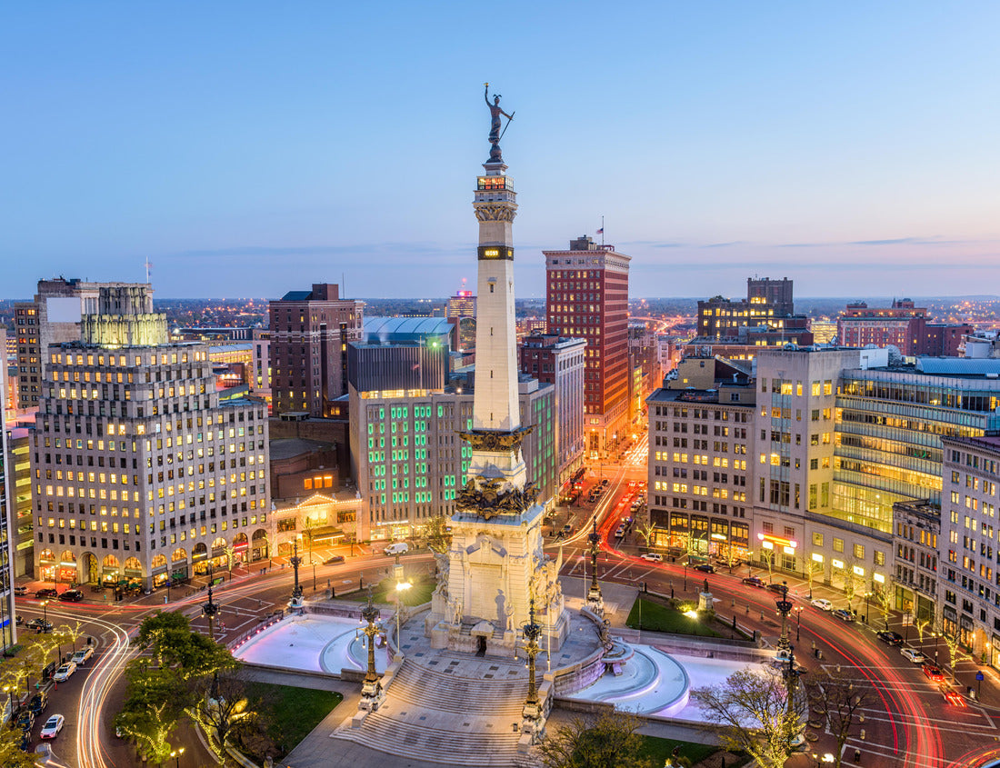 Noah Jigsaw Puzzle Indianapolis, Indiana, USA Skyline over Monument Circle 1000 Pieces