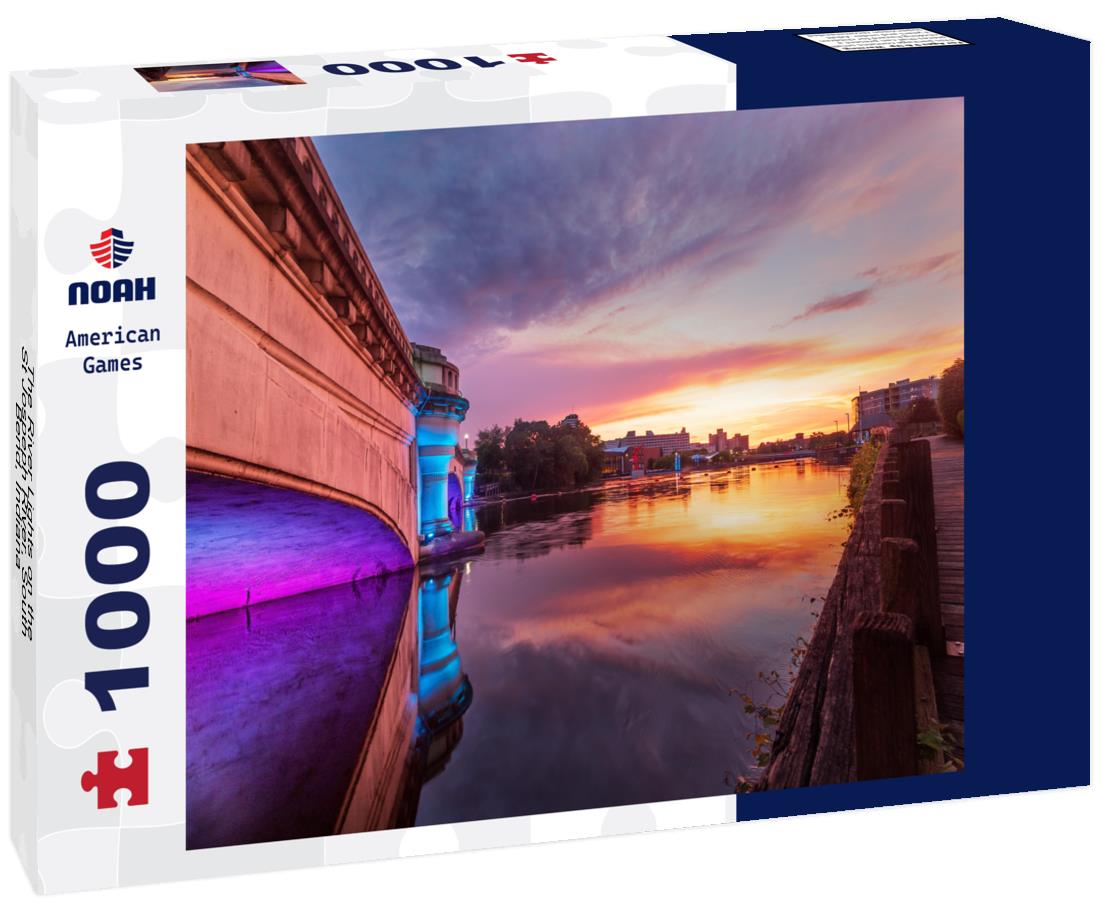 Noah Jigsaw Puzzle The River Lights on the St Jospeph River, South Bend, Indiana 1000 Pieces
