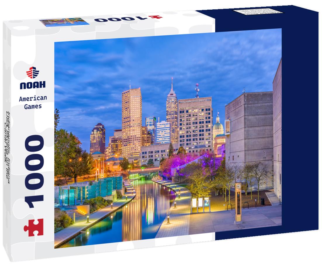 Noah Jigsaw Puzzle Indianapolis, Indiana, USA Skyline on the Canal Walk 1000 Pieces
