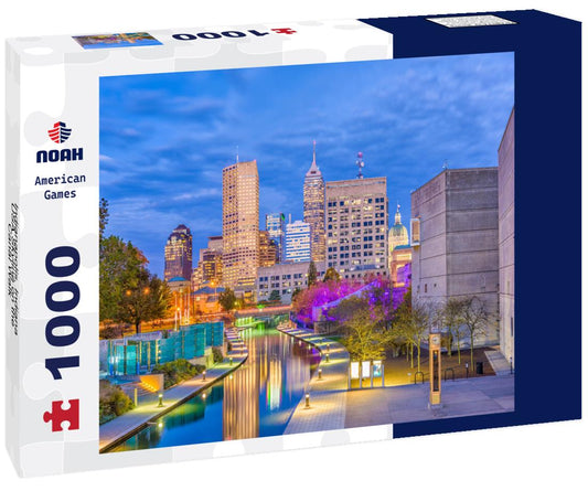 Noah Jigsaw Puzzle Indianapolis, Indiana, USA Skyline on the Canal Walk 1000 Pieces