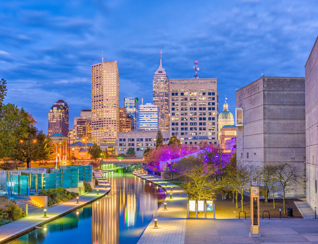 Noah Jigsaw Puzzle Indianapolis, Indiana, USA Skyline on the Canal Walk 1000 Pieces